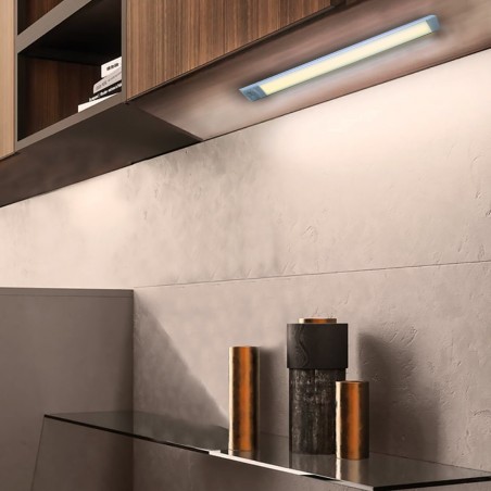 Tira 28 LED luz natural para armario 38cm sensor de movimiento recargable USB