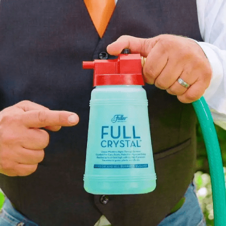 Limpiador rociador para manguera de jardín para cristal completo con boquilla