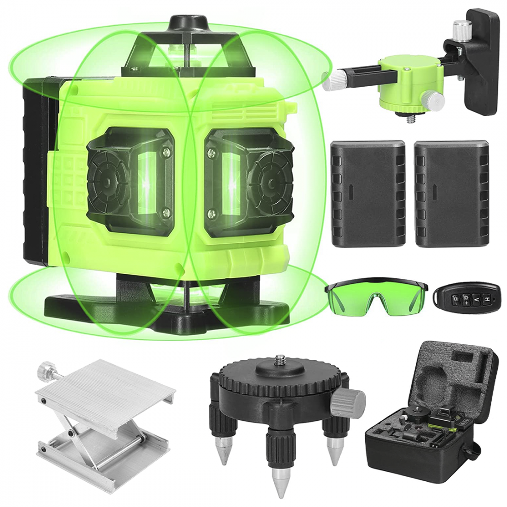 Cruz de nivel láser verde 16 líneas...