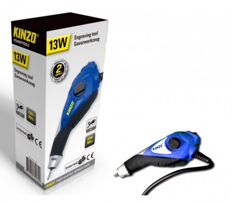 Grabador eléctrico de precisión KINZO para hierro madera vidrio plástico y cerámica 13w cable de 2 metros 