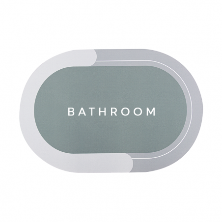 Alfombra de baño antideslizante ovalada 43x67cm en microfibra absorbente Ducha