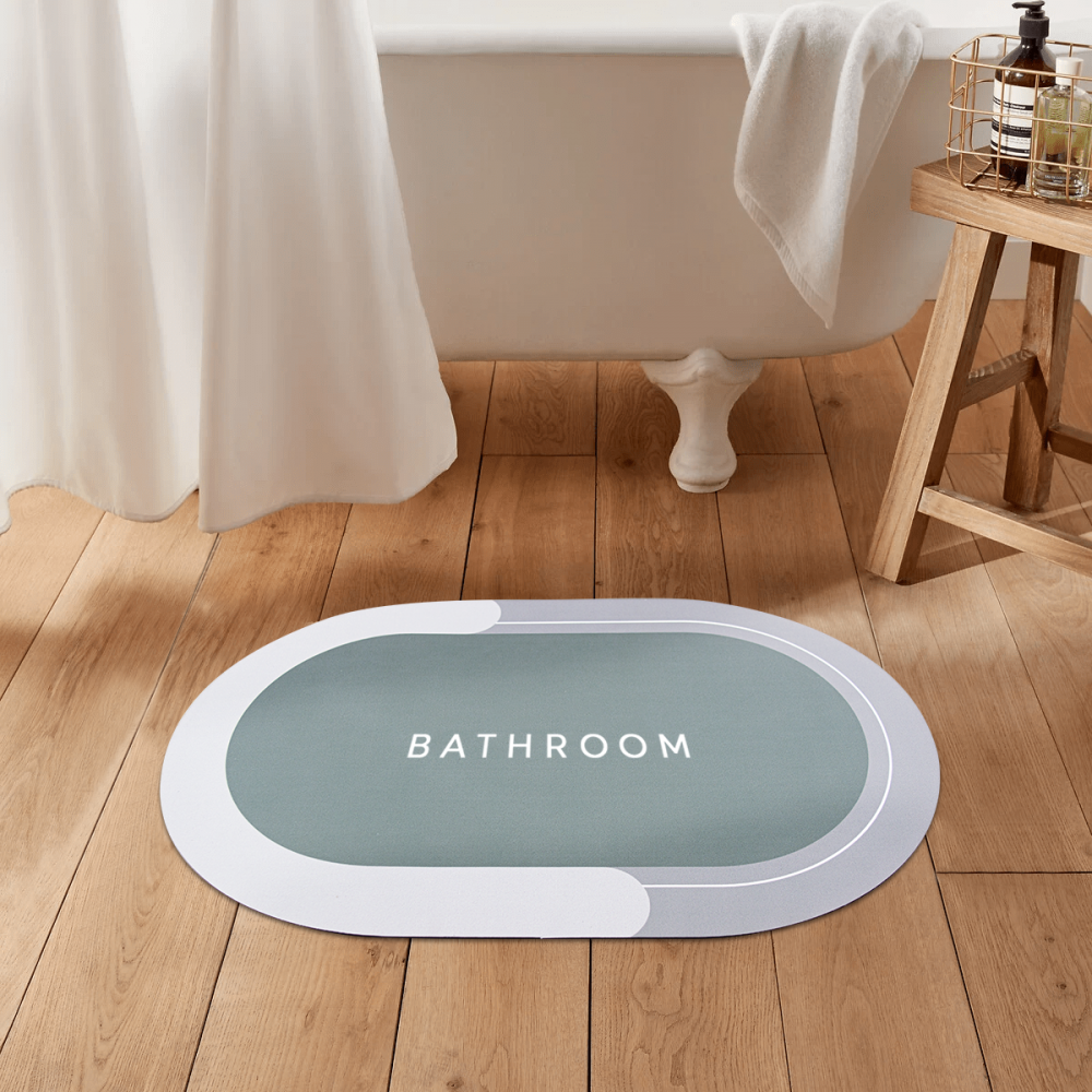 Alfombra de baño antideslizante ovalada 43x67cm...