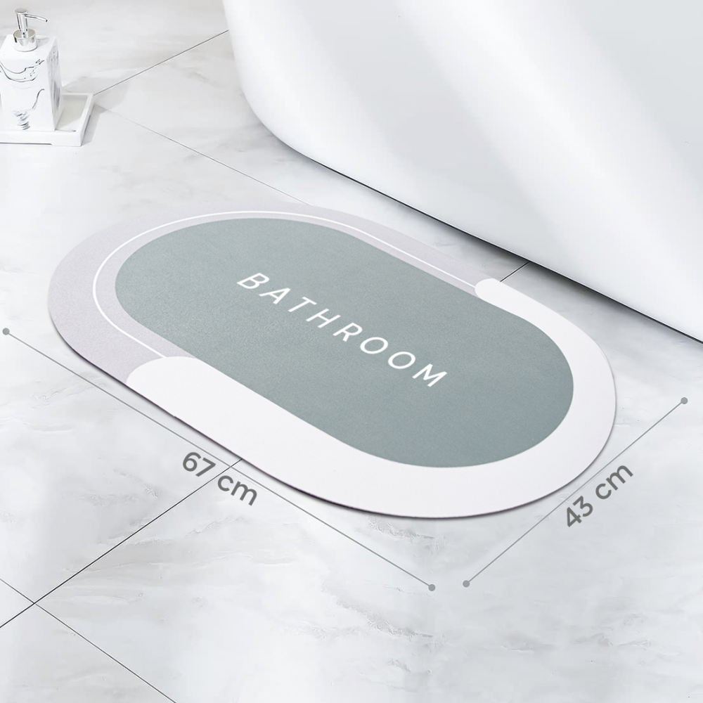 Alfombra de baño antideslizante ovalada 43x67cm...