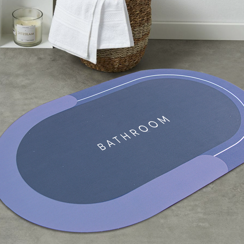 Alfombra de baño antideslizante ovalada 43x67cm...