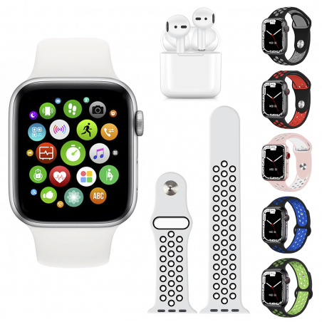 Smartwatch W26 PRO MAX Serie 8 con auriculares y correa deportiva dual Fitness