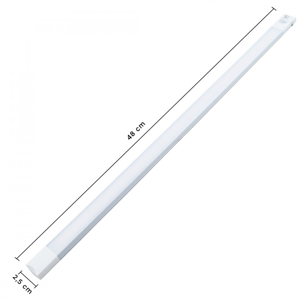 Tira 38 LED Luz cálida para armario 48cm sensor...