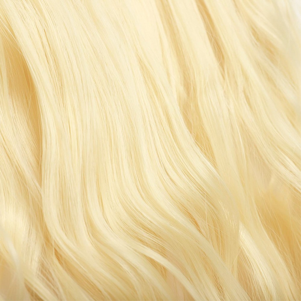 Extensión 4 clips rubio claro ondulado largo...