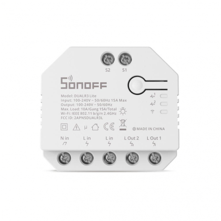 Sonoff dual R3 Lite Smart Switch Luz programable con redes duales