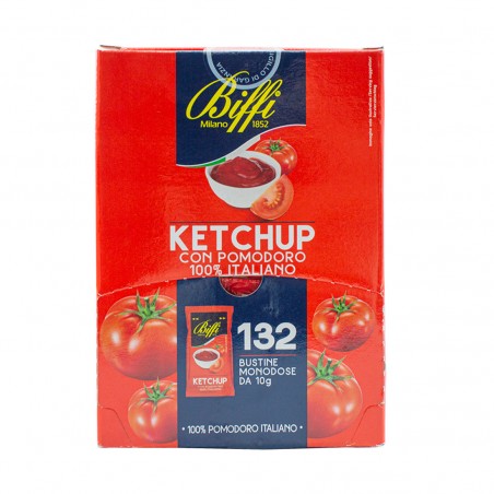 Ketchup BIFFI 132 Sobres Monodosis con Tomate 100% Italiano 10gr