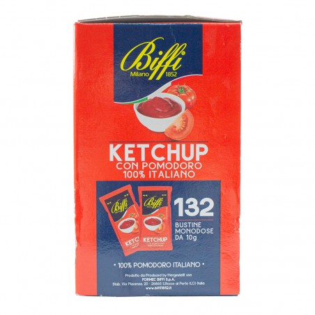 Ketchup BIFFI 132 Sobres Monodosis con Tomate 100% Italiano 10gr