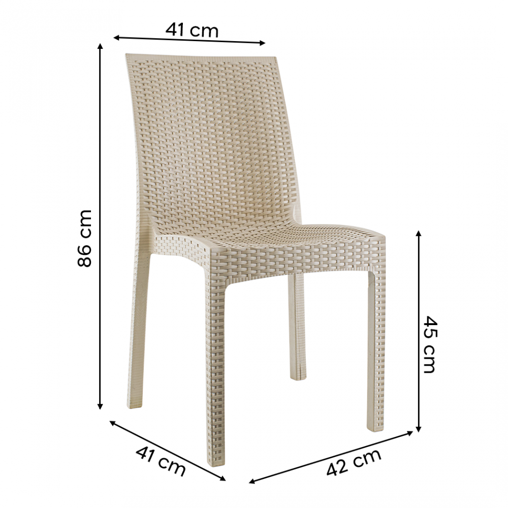 Conjunto de 2 sillas de jardín exterior JANET...