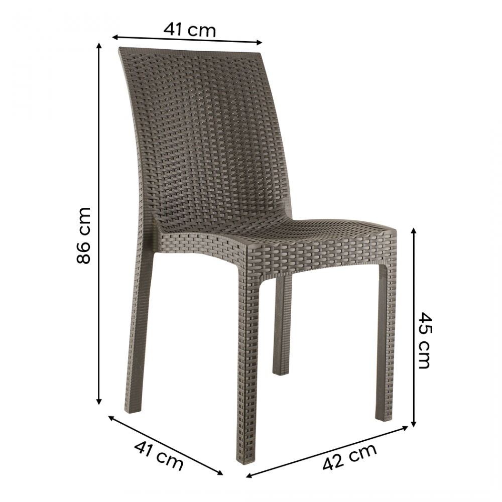 Conjunto de 2 sillas de jardín exterior JANET...