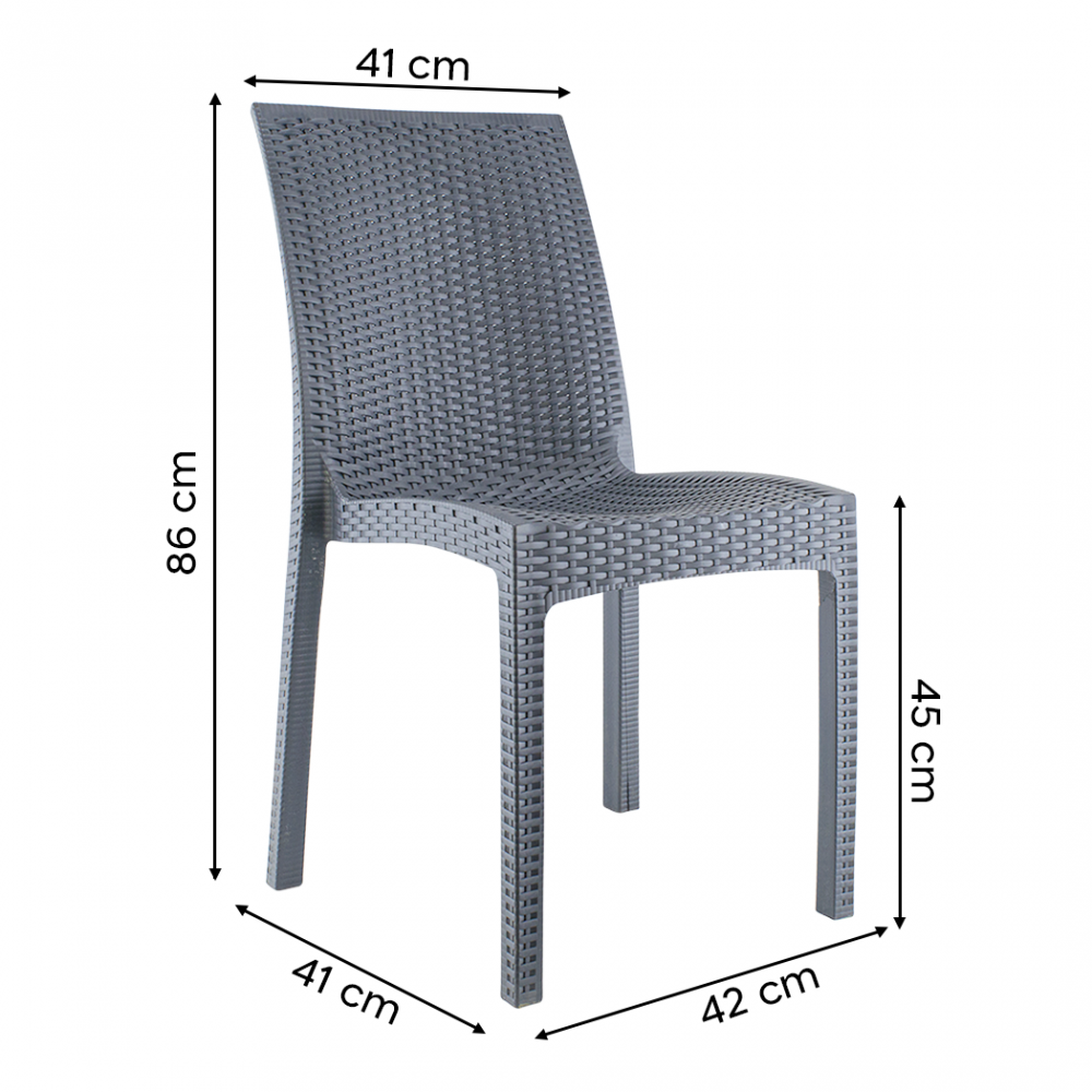 Conjunto de 2 sillas de jardín exterior JANET...