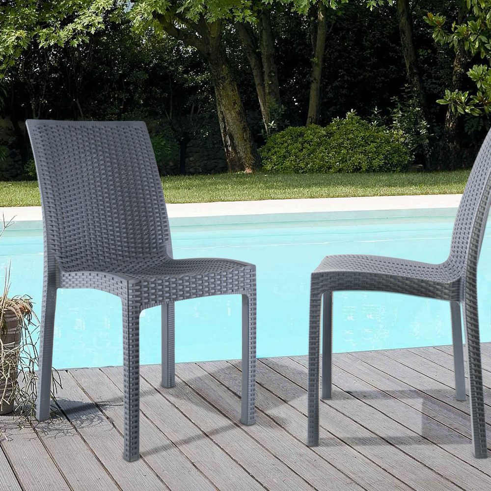 Conjunto de 2 sillas de jardín exterior JANET...