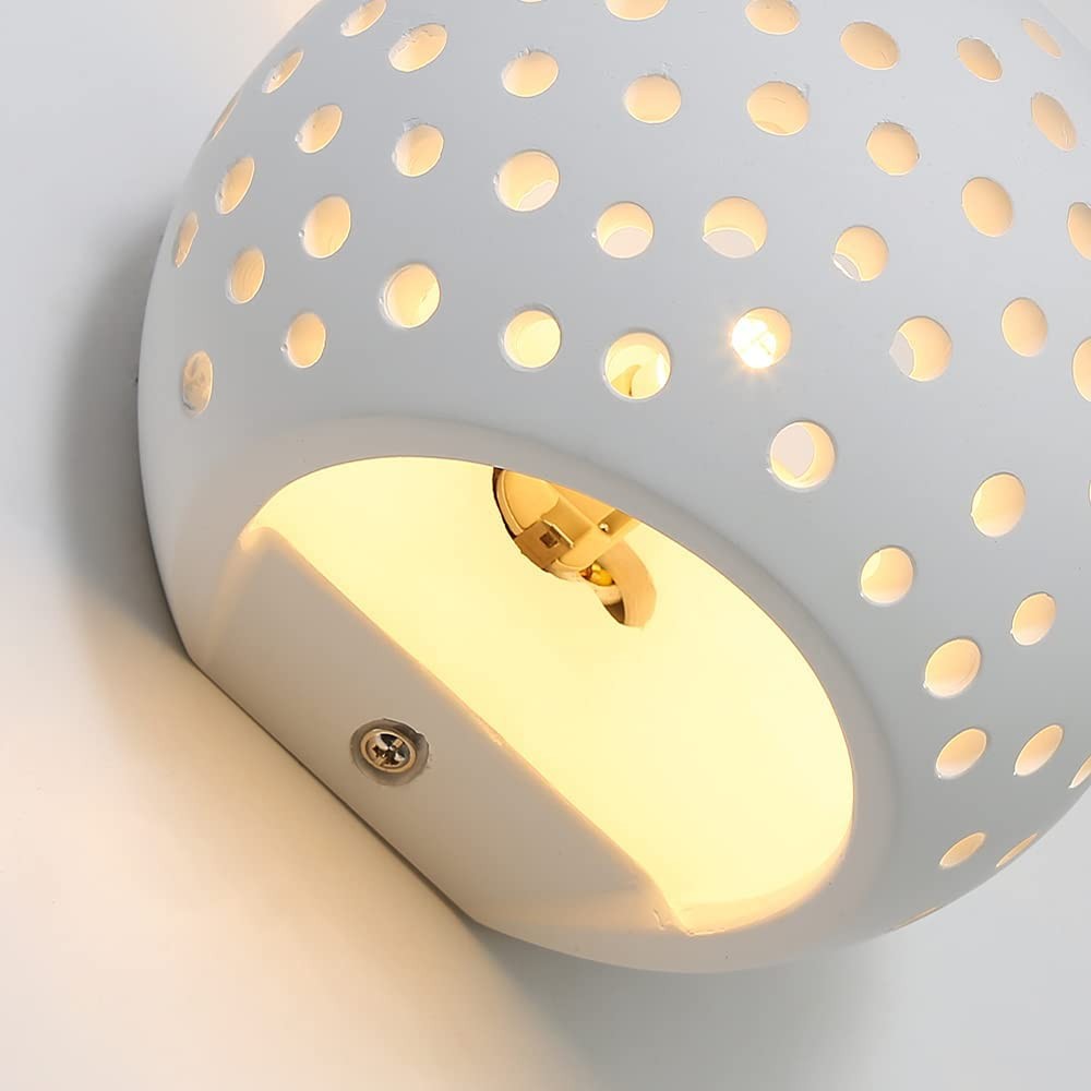 Aplique de yeso G9 Lámpara de techo perforada...