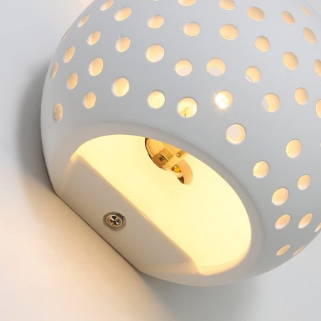 Aplique de yeso G9 Lámpara de techo perforada doble emisión de luz