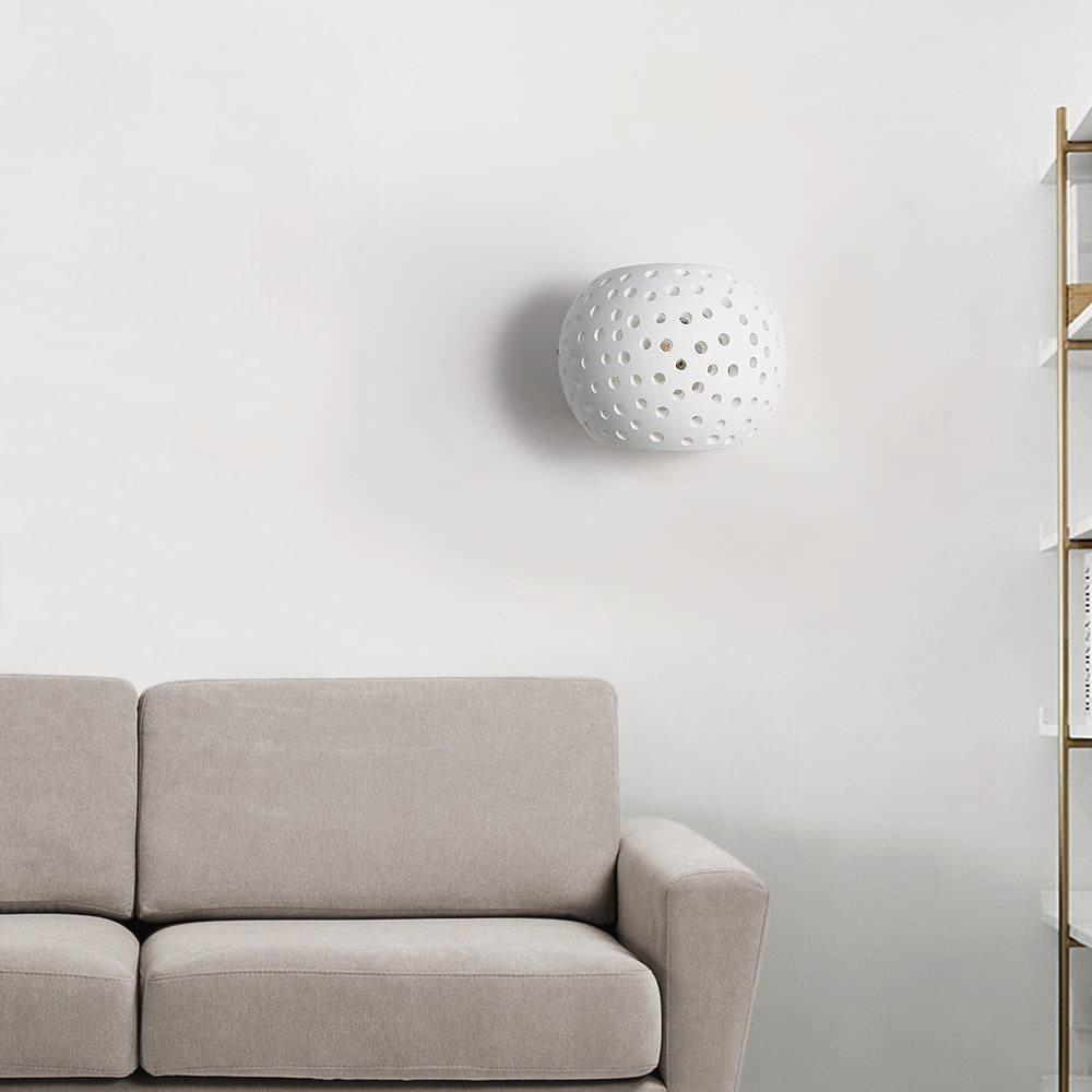 Aplique de yeso G9 Lámpara de techo perforada...