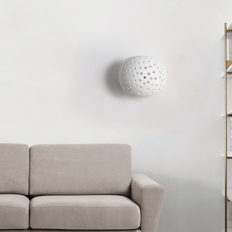 Aplique de yeso G9 Lámpara de techo perforada doble emisión de luz