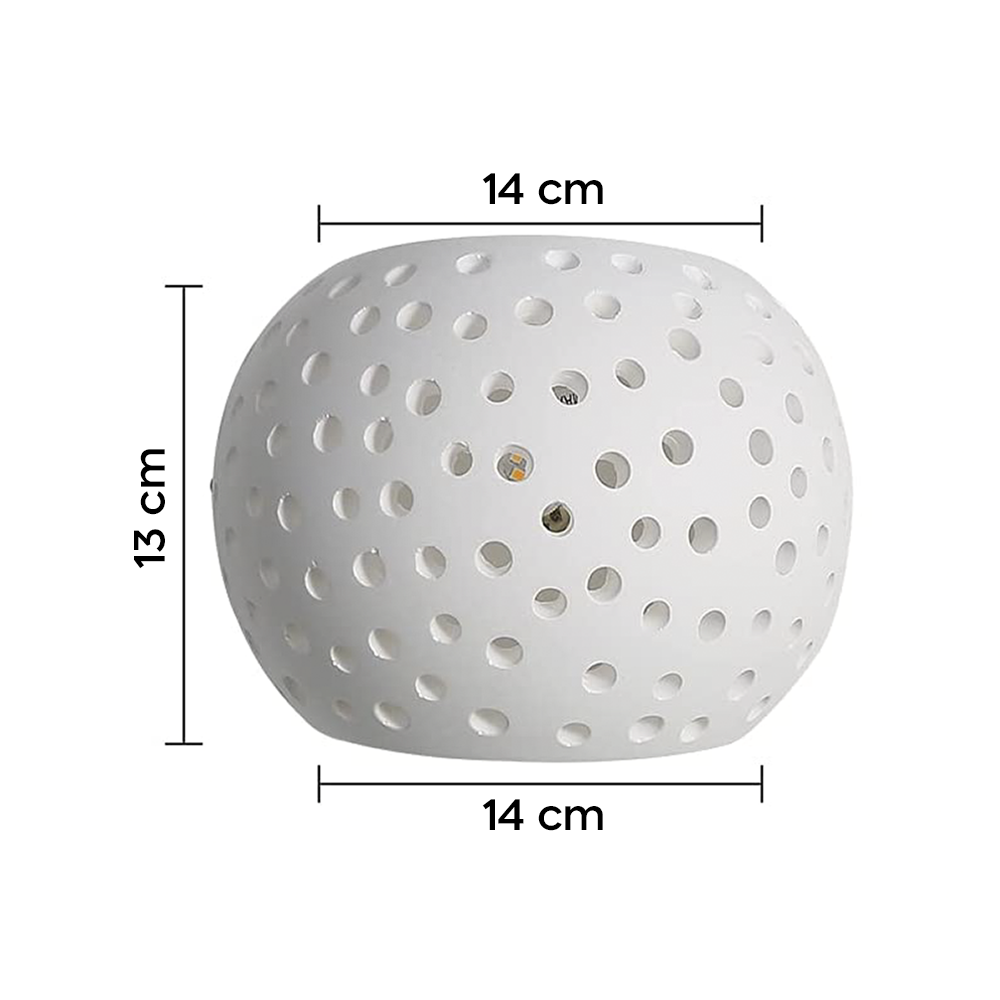 Aplique de yeso G9 Lámpara de techo perforada...