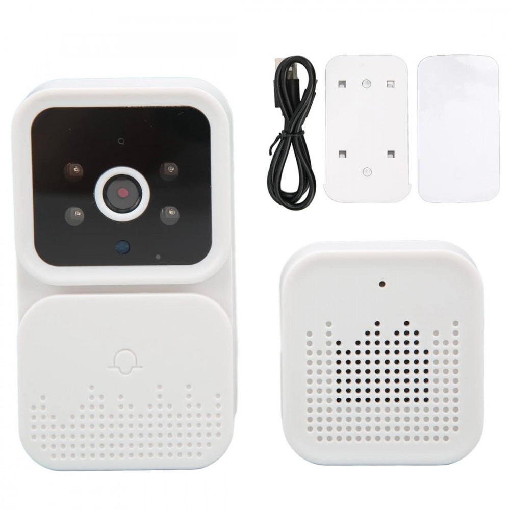 Mini videoportero con timbre inalámbrico de...