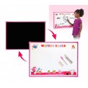 Pizarra de pared de doble cara con tizas y marcador 2 en 1 multiusos para niños y niñas (54x 39 cm) 725671 – Juguete infantil 