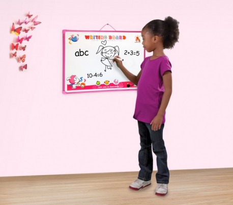 Pizarra de pared de doble cara con tizas y marcador 2 en 1 multiusos para niños y niñas (54x 39 cm) 725671 – Juguete infantil 