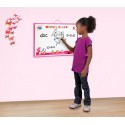 Pizarra de pared de doble cara con tizas y marcador 2 en 1 multiusos para niños y niñas (54x 39 cm) 725671 – Juguete infantil 