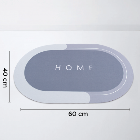 Alfombrilla ovalada antideslizante para el hogar 40x60cm Alfombra de microfibra