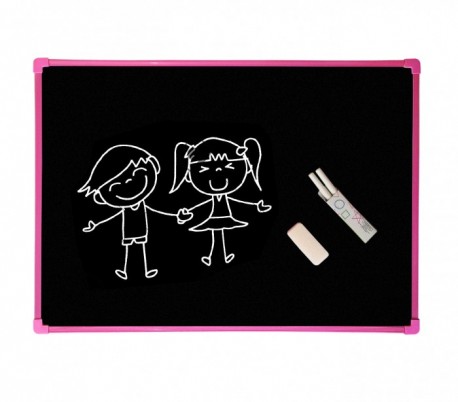 Pizarra de pared de doble cara con tizas y marcador 2 en 1 multiusos para niños y niñas (54x 39 cm) 725671 – Juguete infantil 