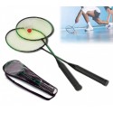 Pack de 2 raquetas de bádminton con funda para el transporte 