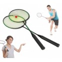 Pack de 2 raquetas de bádminton con funda para el transporte 