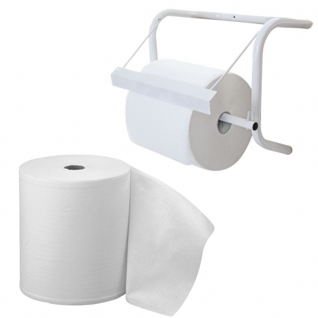 Pack 6 Maxi Bobinas Papel Industrial 800 Hojas 1,5Kg Rollo 2 Capas