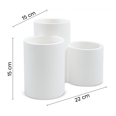 Aplique de pared de yeso  pintable luces de techo de 3 cilindros GU10 Ataque