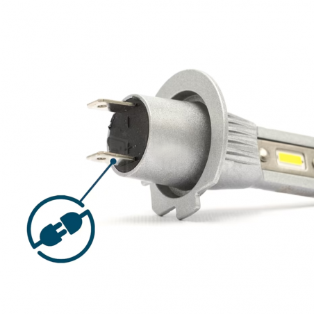 2 Bombillas M9 H7 LED Faros para Coche y Moto 1500LM 16W Luz Blanca 6000-7000K