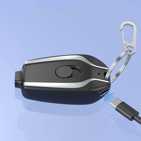 Llavero Powerbank 1500mAh USB Lightning Cargador portátil de emergencia