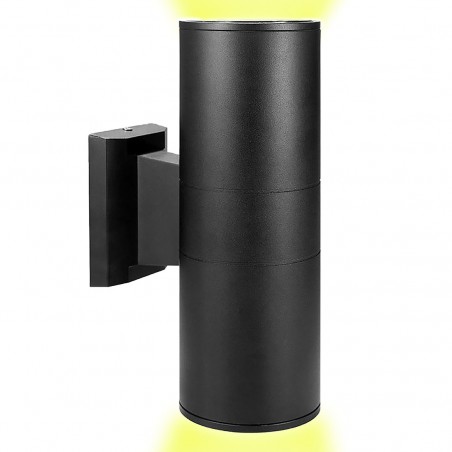 Aplique de pared lámpara LED Negro Interior y Exterior Diseño Moderno Aluminio