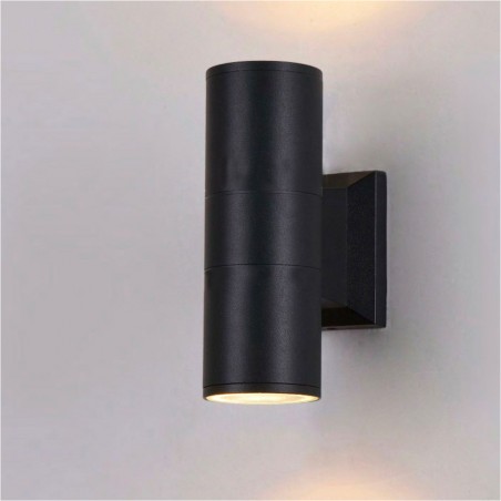 Aplique de pared lámpara LED Negro Interior y Exterior Diseño Moderno Aluminio