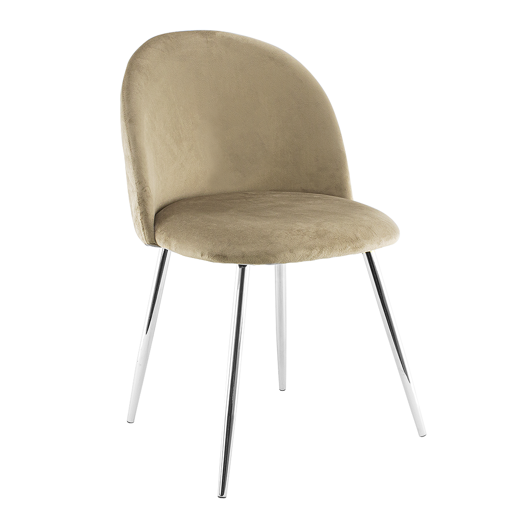 Silla de salón SHELBY 50x45x80H cm sillón vintage terciopelo y pies plata - Imagen 23 de 54