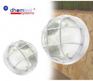Lámpara de pared OVALADA de rejilla E27 DHOMTECK (ideal para jardín) – Iluminación para exteriores 