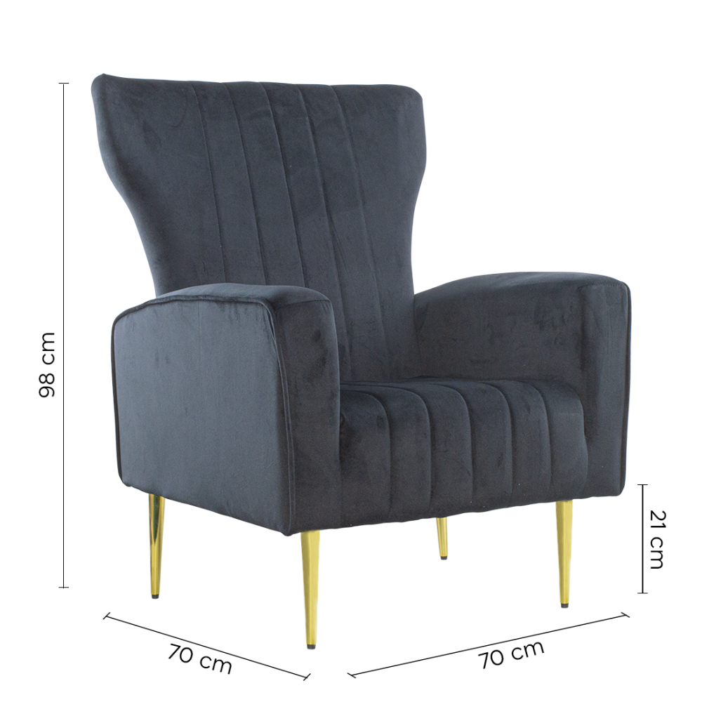 Sillón Terciopelo DORIAN respaldo alto...