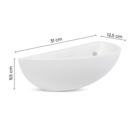 Aplique de escayola media luna E27 Doble Emisión Luminosa