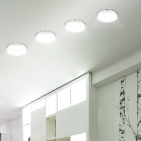 Plafón LED orbital 12W luz blanca 6000K lámpara de pared delgada redonda