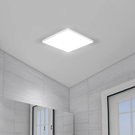 Plafón de techo LED 32W Luz blanca 6000K cuadrada delgada para interiores