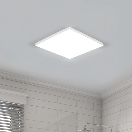 Plafón de techo LED 32W Luz blanca 6000K cuadrada delgada para interiores