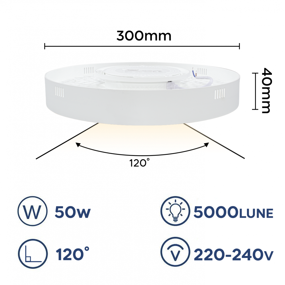 Plafón LED Orbita 50W luz blanca 6000K Lámpara...