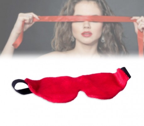 Set de 4 juguetes para sexo sadomasoquista BONDAGE PREMIUM 748908 (incluye pluma + máscara + esposas) color rojo