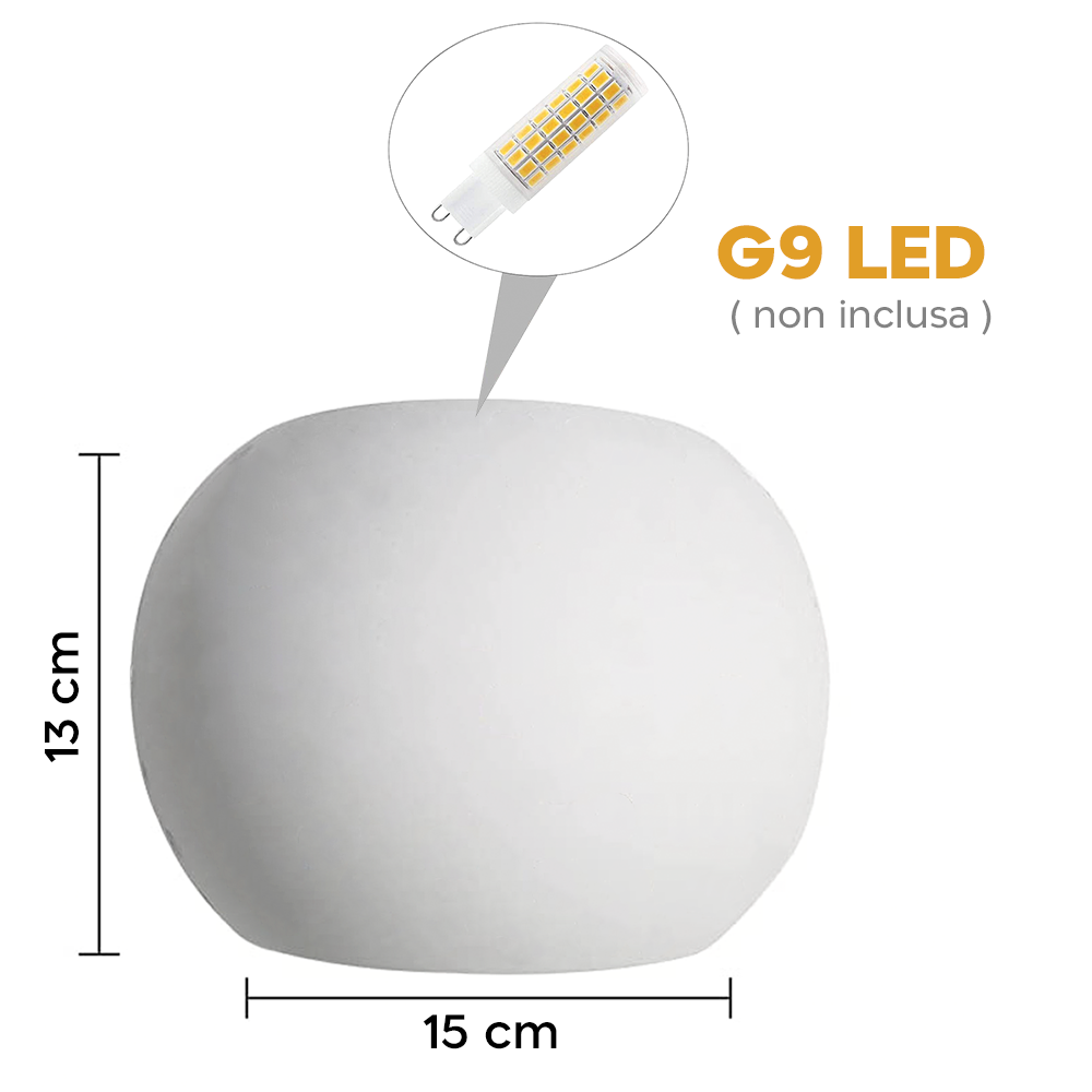 Lámpara de pared de yeso GS-5017 G9 Montaje en...