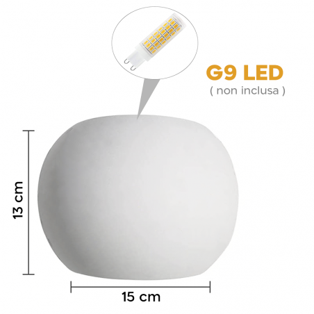 Lámpara de pared de yeso GS-5017 G9 Montaje en pared Doble emisión de luz
