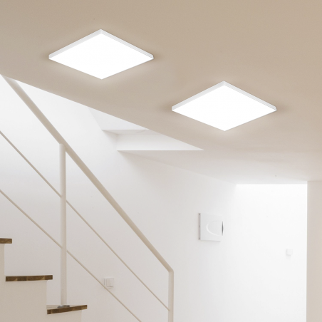 Plafón de techo LED 22W Luz blanca 6000K Lámpara cuadrada delgada para interior