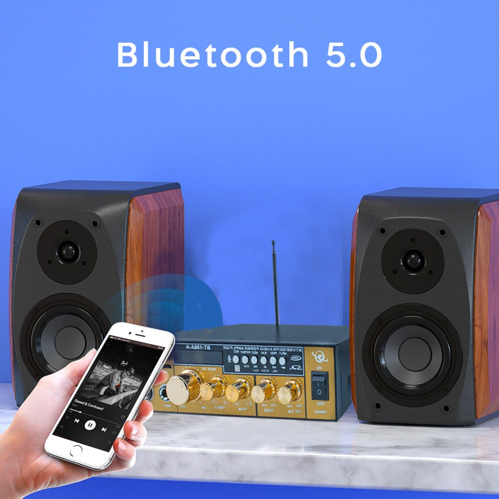 Amplificador Karaoke Bluetooth Estéreo HiFi MP3...